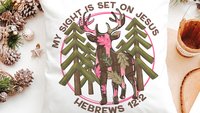 sight on Jesus Christian throw pillows for couch religious stocking stuffers for teens, pink camo nursery decor, baby girl baptism gifts