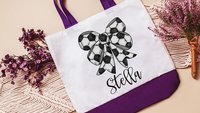 personalized soccer tote bag with name, 2026 high school graduation gifts for girls, 2026 senior night soccer gifts for teen girls, end of