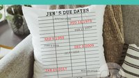 personalized library due date throw pillows for couch, custom book lover gift for women, bookish Christmas gifts for grandma, special dates