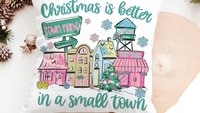 personalized Christmas is better in a small town zip code throw pillow cover 18x18, cute Christmas gifts for neighbors, hometown Christmas