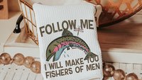 follow me fishers of men throw pillows for couch religious stocking stuffers for teens, Christian nursery decor girl baby girl baptism gifts