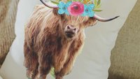 boho cow kitchen towels for mom, floral cow hand towels for bathroom, highland cow kitchen decor, cute cow gifts for cow lovers, first home