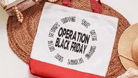 Black Friday tote bags for women, Thanksgiving gifts for friends, funny shopping bags reusable, Friendsgiving hostess gift, shopaholic gifts