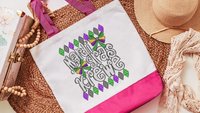 Mardi Gras krewe vibes tote bag for girls trip, Fat Tuesday party favors for guests, Louisiana gifts for women, reusable bag coworker gifts