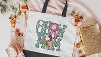 show mom chicken tote bags for women, raising chickens country girl gifts, farmers market bag for chicken mom, chicken Christmas gifts for