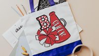 personalized Carolina blue cheer coach tote bags for women, cheer squad gifts, initial tote bag for teen girls, cheerleader gifts for girls