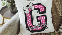 personalized initial throw pillows for little girls, best Christmas gifts for young women, white and teal name pillow cases for teens, dorm