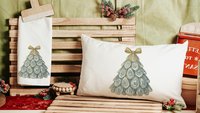 oyster shell Christmas tree throw pillows for couch, coastal Christmas kitchen towels for winter, oyster Christmas gifts for neighbors, best