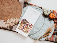 Give thanks Thanksgiving kitchen towels 