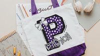 personalized initial tote for girls, maroon coquette tote bags for gift, tween girl gifts, cheer Christmas gifts for teenage girls, secret