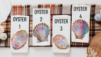 coastal kitchen towels for daughter, opalite pearl oyster hand towels for bathroom beach Christmas gifts for new homeowners, nautical decor