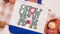 show mom goat tote bags for women, Boer goat farmers market bag, Kiko goat gifts for Mom, Oberhasli goat Christmas gifts for ladies, Alpine