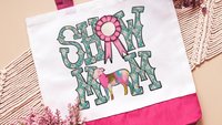 show mom sheep tote bags for women, raising sheep farmers market bag, Dorset sheep gifts for her, Hampshire sheep Christmas gifts for ladies