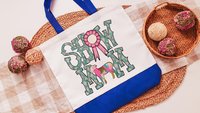 show mom sheep tote bags for women, raising sheep farmers market bag, Dorset sheep gifts for her, Hampshire sheep Christmas gifts for ladies
