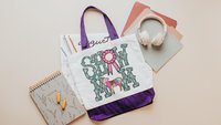 show mom sheep tote bags for women, raising sheep farmers market bag, Dorset sheep gifts for her, Hampshire sheep Christmas gifts for ladies