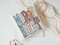 Merry and bright boho throw pillows