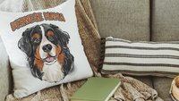 Bernese mama Berner throw pillows for couch, Bernese mountain dog gifts for women, Christmas gifts for dog lovers, dog mom decorative pillow