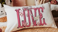 love coquette kitchen towel for Valentines day gifts for girlfriend, preppy Valentines kitchen decor, Galentines day gifts for friends, best