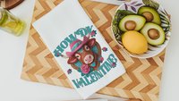 cowgirl Valentines hand towels for besties, cute cow gifts for cow lovers, funny kitchen towels for couples, Howdy Valentines day gifts for