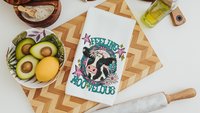funny cow kitchen towels for gifts, cowgirl hand towel for guest bathroom, whimsical home decor gift for her, cute cow gifts for cow lovers
