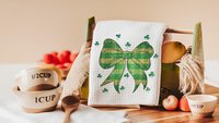 St Patricks day coquette bow throw pillows