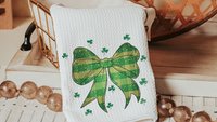St Patricks day coquette bow throw pillows