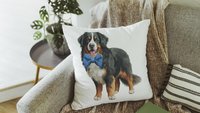 Bernese mountain dog throw pillows