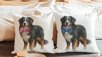 Bernese mountain dog throw pillows