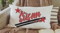 Personalized carolina blue name long pillow