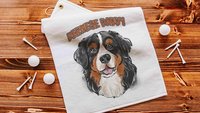 Personalized bernese dad golf towel dog gifts for men, Bernese mountain dog Fathers day gifts for golfers, golf stocking stuffers, golf dad