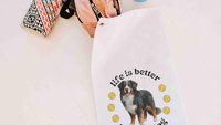 life is better with a dog tennis towels for women, tennis mom sweat towel with loop, unique dog mom gifts, best gifts for dog lovers, gym