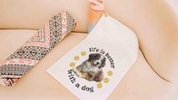 life is better with a dog tennis towel, Bernese mountain dog sweat towel with loop, best gifts for dog lovers, gym bag accessories, unique