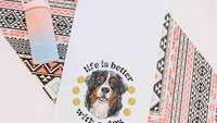 life is better with dogs golf towel Christmas gifts for golfers, golf stocking stuffers, Bernese mountain dog gift for him, golf bag towel