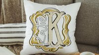 personalized initial throw pillow for couch blue gingham decorative pillows for girls, Carolina blue home decor gift dorm decor, name pillow