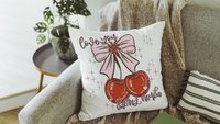 love you cherry much Valentines kitchen towels for daughter, red cherry kitchen decor, Galentines day gifts for friends, Valentines day