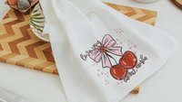 love you cherry much Valentines kitchen towels for daughter, red cherry kitchen decor, Galentines day gifts for friends, Valentines day