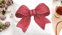 Red coquette bow decorative 