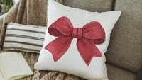 Red coquette bow decorative 