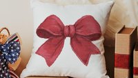 Red coquette bow decorative 
