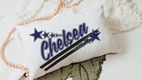 Personalized carolina blue name long pillow