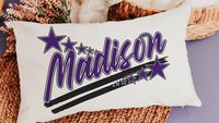 Personalized carolina blue name long pillow
