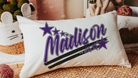 Personalized carolina blue name long pillow
