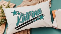 Personalized carolina blue name long pillow