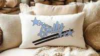 Personalized carolina blue name long pillow