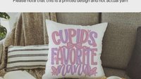 cupids favorite hot mess funny throw pillows for couch, bestie gifts for women, sarcastic Valentines day best selling gifts Etsy shops, faux