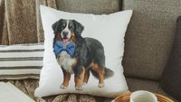 Bernese mountain dog throw pillows