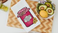 personalized Jesus is my jam hand towels for kitchen Christian gifts for daughter wedding shower, strawberry kitchen decor, Matthew 22:37