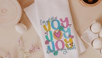 joy in my heart Christian kitchen towels for bridal shower, Easter hostess gift for women, faith gifts for sister, Spring hand towel for