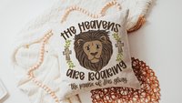 the heavens are roaring lion throw pillows for kids, John 3:16 Bible verse decorative pillows for couch, scripture nursery decor, Christian