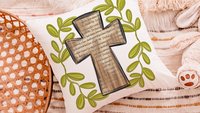 for God so loved the world cross throw pillows for couch boho decorative pillows with scripture, Christian home decor gift for women, faith